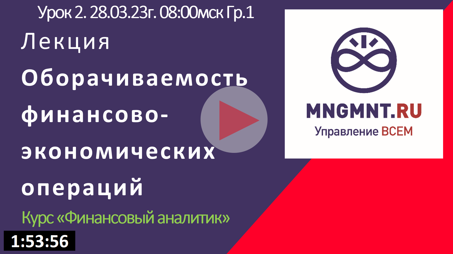 Оборачиваемость финансово-экономических операций